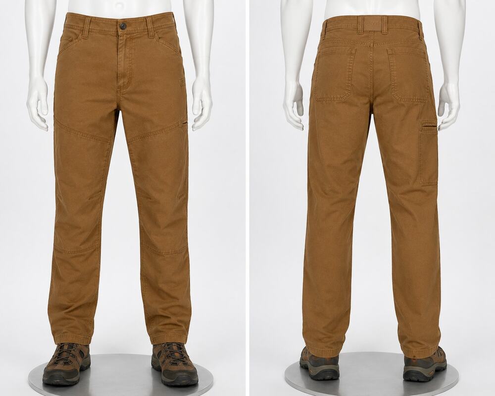 Orvis Mens 36x34 Utility Pants Brown Stretch Cotton Work Outdoor Hiking